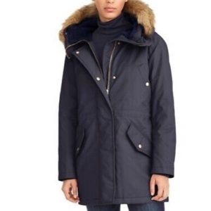 J Crew Navy Primaloft Parka Size Small